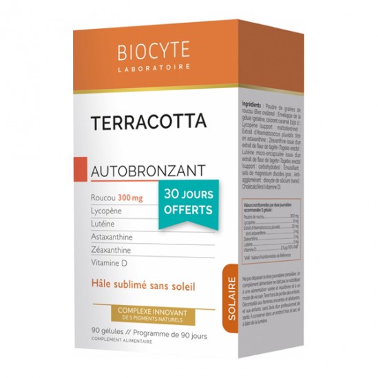 Biocyte Pack Terracotta autobronzant 90 gélules Biocyte Pack Terracotta autobronzant 90 gélules