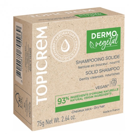 Topicrem Dermovégétal shampooing solide 75gr Topicrem Dermovégétal shampooing solide 75gr