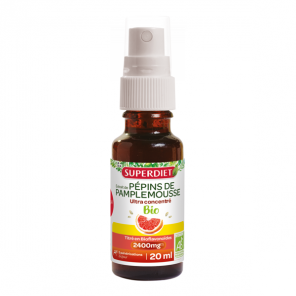 Superdiet Extrait de Pépins de Pamplemousse ultra concentré bio 2400mg 20ml