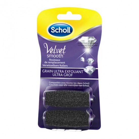 Scholl Velvet Smooth pedi cristaux de diamants 2 rouleaux de remplacement Scholl Velvet Smooth pedi cristaux de diamants 2 rouleaux de remplacement