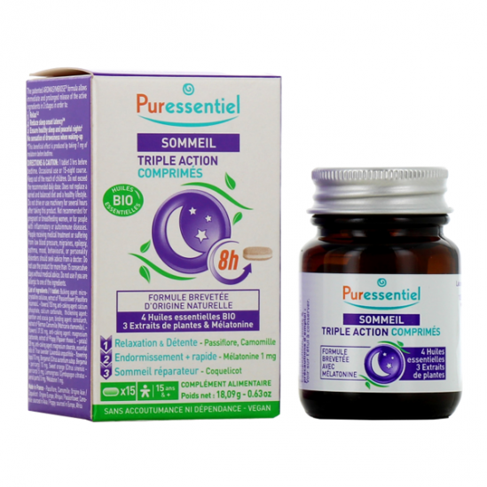 Puressentiel Sommeil Triple Action 15 comprimés Puressentiel Sommeil Triple Action 15 comprimés