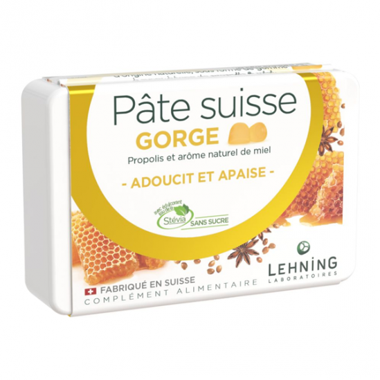 Lehning Pâte Suisse gorge propolis et miel 50gr
