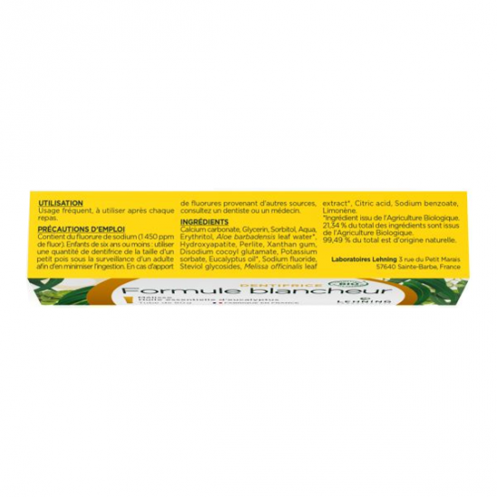 Lehning dentifrice formule... Lehning dentifrice formule...