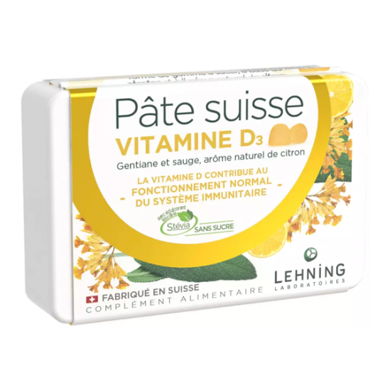 Lehning Pâte Suisse vitamine D3 - 40 gommes Lehning Pâte Suisse vitamine D3 - 40 gommes