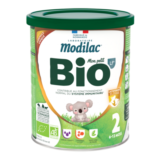 Modilac Mon petit Bio 2 LF+ lait 6-12 mois 800gr Modilac Mon petit Bio 2 LF+ lait 6-12 mois 800gr
