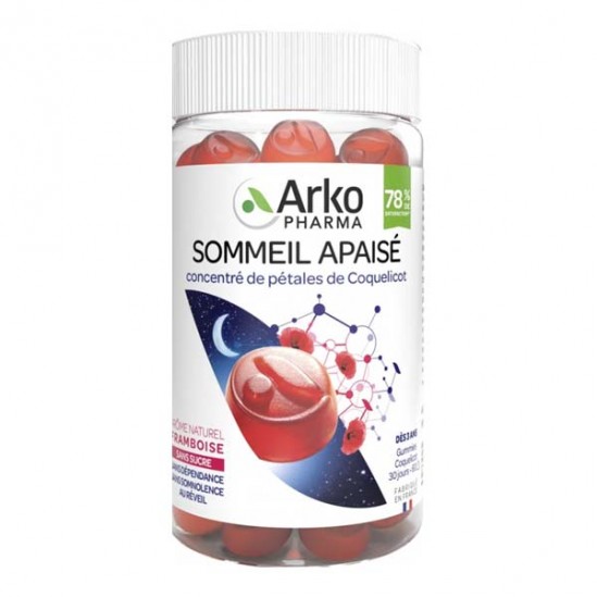 Arkopharma Sommeil Apaisé coquelicot 60 gummies Arkopharma Sommeil Apaisé coquelicot 60 gummies