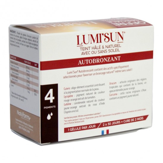 Nat & Form Lumi'Sun Autobronzant 30 gélules Nat & Form Lumi'Sun Autobronzant 30 gélules