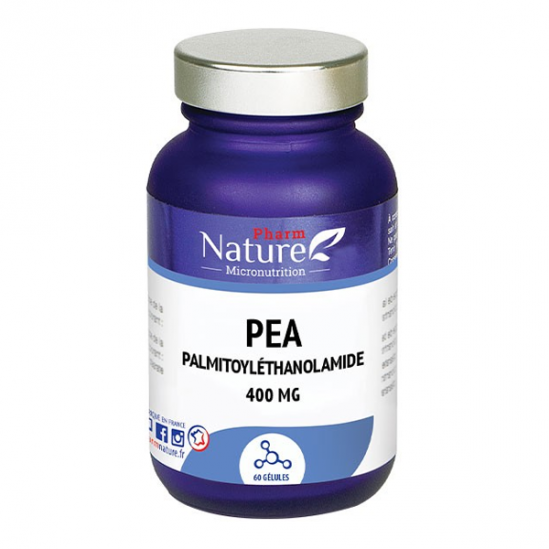 Pharm Nature PEA palmitoyléthanolamide 400mg 60 gélules Pharm Nature PEA palmitoyléthanolamide 400mg 60 gélules