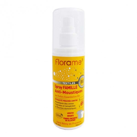 Florame spray famille anti-moustiques textiles bio 90ml Florame spray famille anti-moustiques textiles bio 90ml
