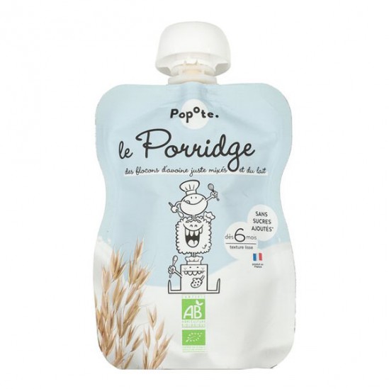 Popote Le Brassé Nature au lait dès 6 mois bio 100gr Popote Le Brassé Nature au lait dès 6 mois bio 100gr