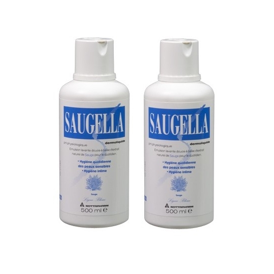 Saugella dermoliquide bleu 500ml x2