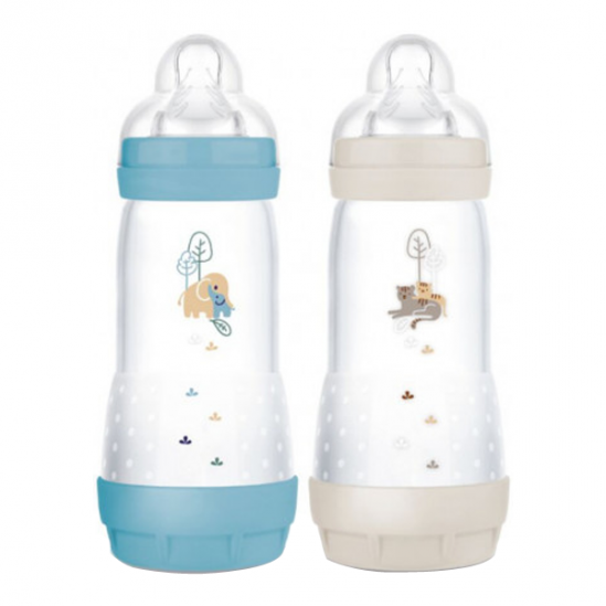MAM Easy Start Biberons Océan & Sable anti-colique débit 3 - 2x320ml + Tétine plate MAM Easy Start Biberons Océan & Sable anti-colique débit 3 - 2x320ml + Tétine plate