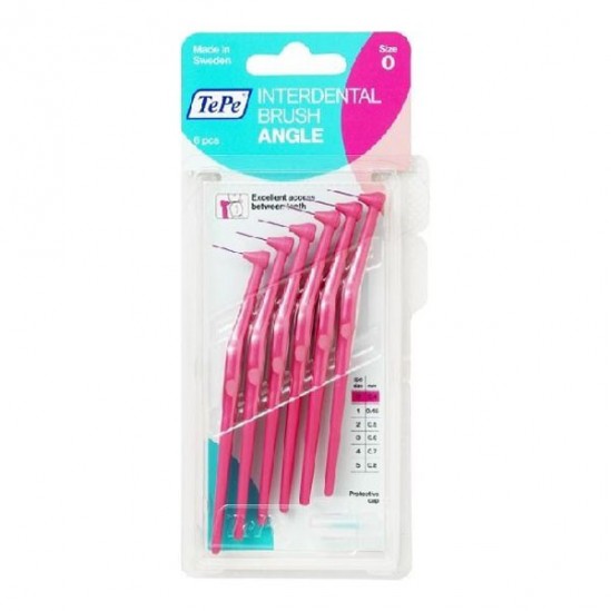 TePe Brossettes interdentaires Angle rose 0,4mm 6 pièces TePe Brossettes interdentaires Angle rose 0,4mm 6 pièces