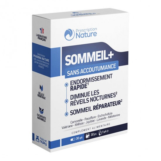 Prescription Nature Sommeil+ 30 gélules Prescription Nature Sommeil+ 30 gélules