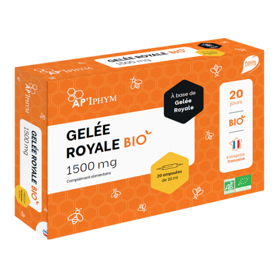 Ap'Iphym Gelée Royale bio 20 ampoules de 10ml Ap'Iphym Gelée Royale bio 20 ampoules de 10ml