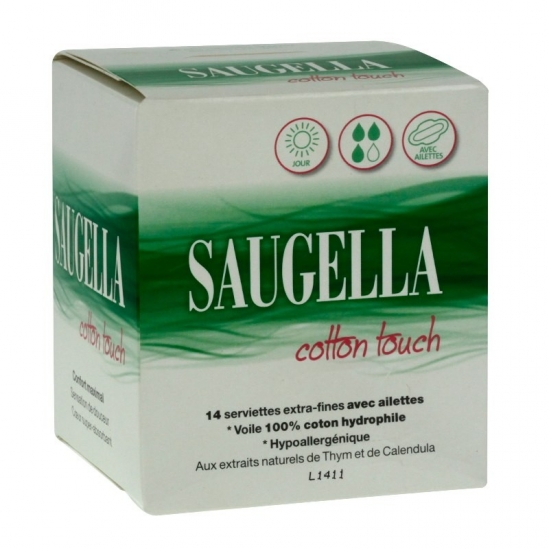 Saugella extra-fines jour 14 serviettes