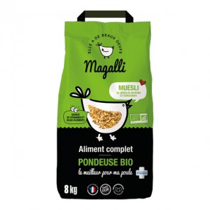 Magalli aliment complet bio pour poule pondeuse 8kg
