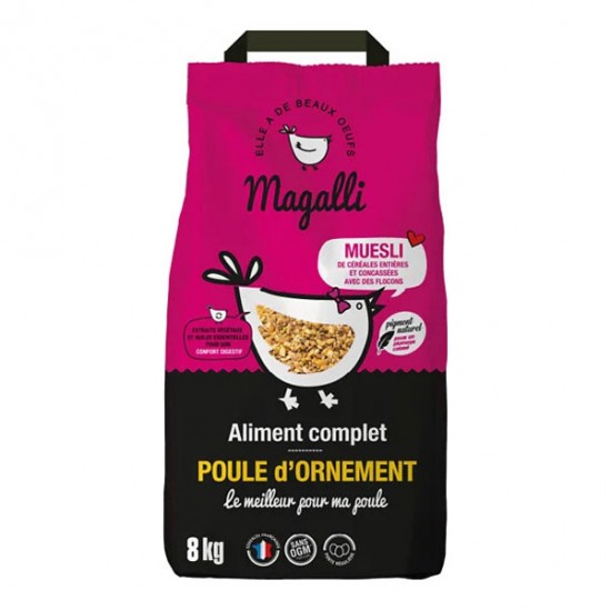 Magalli aliment complet poule d'ornement 8kg Magalli aliment complet poule d'ornement 8kg