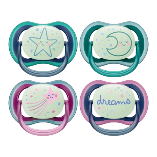 Avent Ultra Air Nighttime 2 sucettes Orthodontiques 6-18 mois mixte Avent Ultra Air Nighttime 2 sucettes Orthodontiques 6-18 mois mixte
