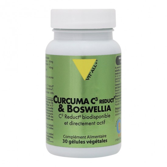 Vitall+ Curcuma C3 Reduct & Boswellia 30 gélules végétales Vitall+ Curcuma C3 Reduct & Boswellia 30 gélules végétales