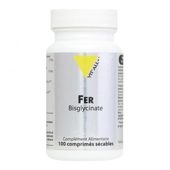Vitall+ Fer Bysglycinate 27mg 100 comprimés sécables Vitall+ Fer Bysglycinate 27mg 100 comprimés sécables
