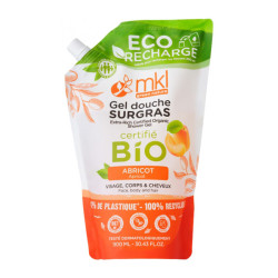 MKL Green Nature gel douche surgras Abricot éco-recharge bio 900ml