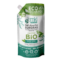 MKL Green Nature gel douche surgras Aloe Vera éco-recharge bio 900ml