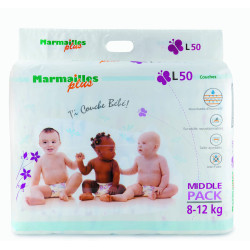 Marmailles Plus couches 8-12kg sachet de 50 pièces