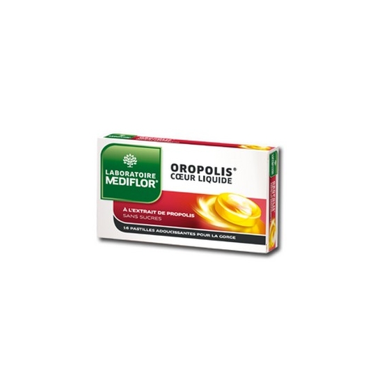 Mediflor Oropolis Pastilles adoucissantes Coeur Liquide pour la gorge x 16