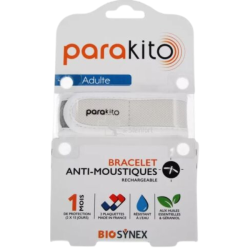 Parakito bracelet anti-moustiques rechargeable adulte - Blanc