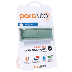 Parakito bracelet anti-moustiques rechargeable adulte - Kaki