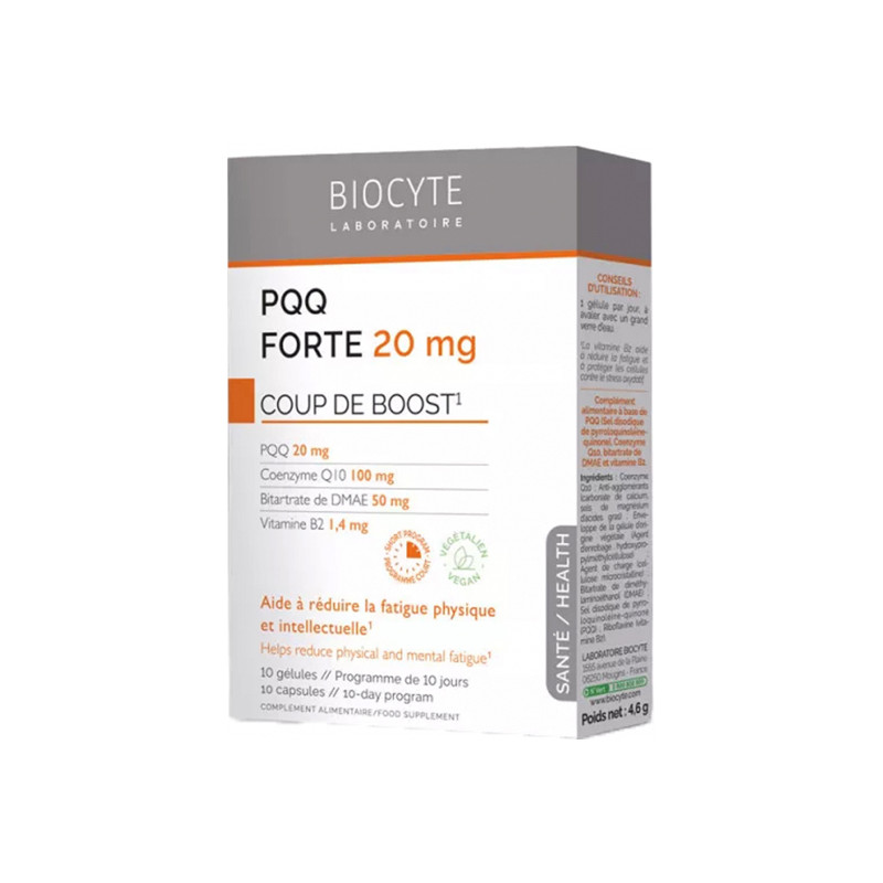 Biocyte PQQ Forte 20mg 10 gélules Biocyte PQQ Forte 20mg 10 gélules
