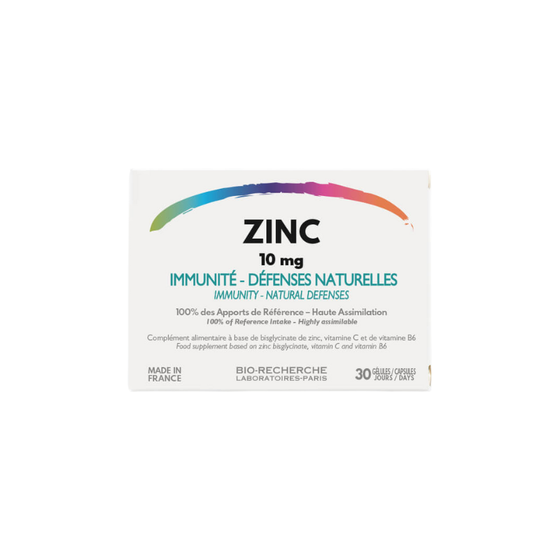 Bio-Recherche Zinc Immunité et défenses naturelles 30 gélules