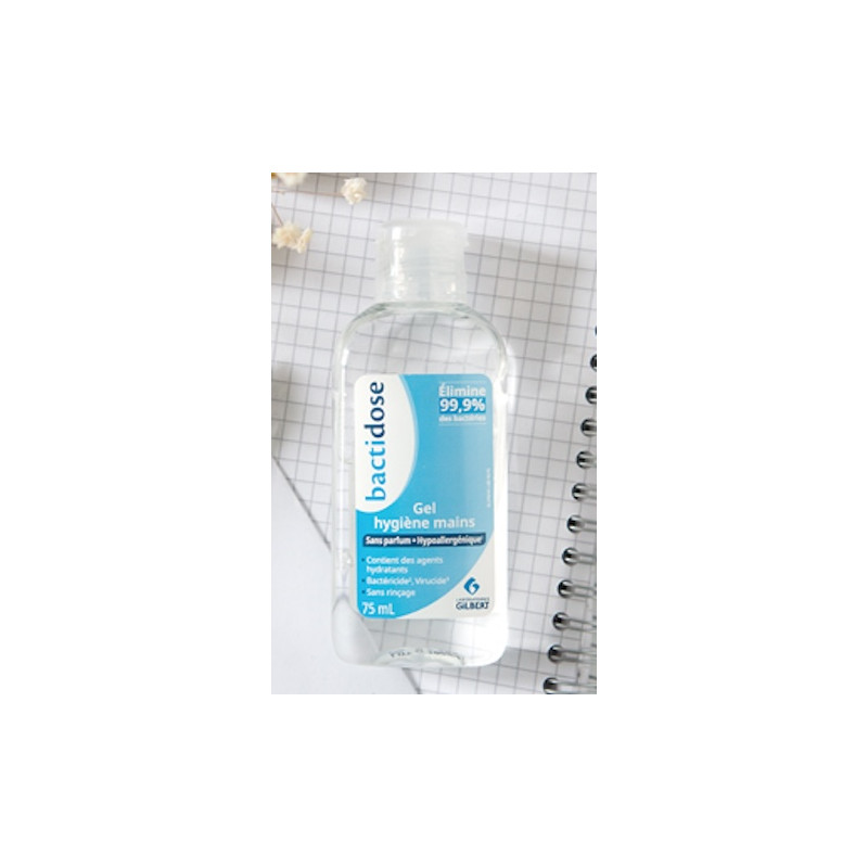 Gilbert Bactidose gel hydroalcoolique 75ml Gilbert Bactidose gel hydroalcoolique 75ml