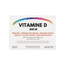 Bio-Recherche Vitamine D Immunité, défenses naturelles et maintien osseux 30 gélules